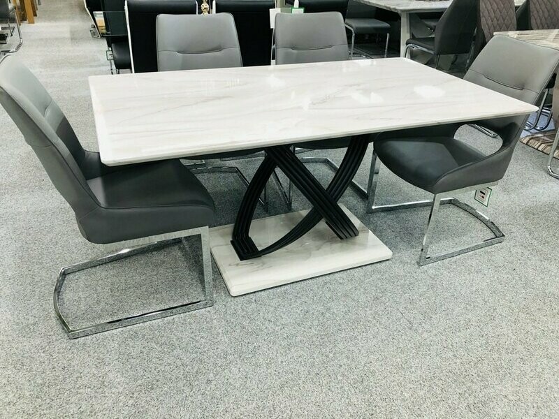 Catalunya 160cm Marble Effect Dining Table Catalunya 160cm Marble Effect Dining Table