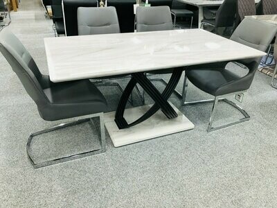 Catalunya 160cm Marble Effect Dining Table