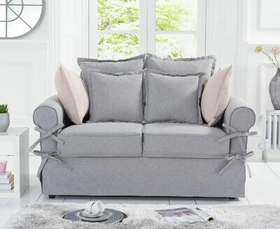 Cecilia Grey Linen 2 Seater Sofa