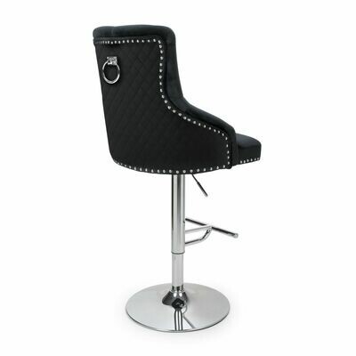 Knightsbridge Knockerback Black Velvet Bar Stool