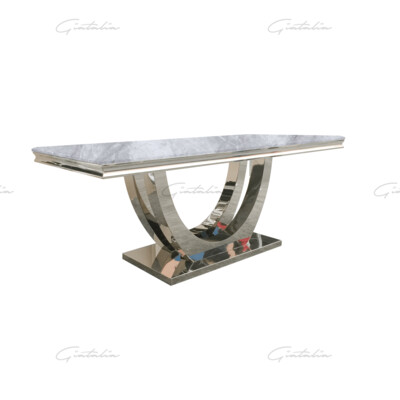 Calacatta180cm Grey Marble Dining Table