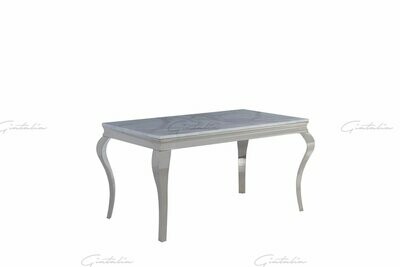 Laveda 160cm White & Grey Marble Dining Table