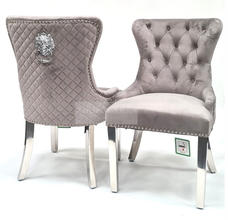 Berkeley Light Grey Velvet Dining Chair