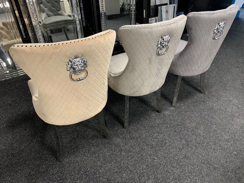 Wayfair Velvet Lion Knocker Dining Chair