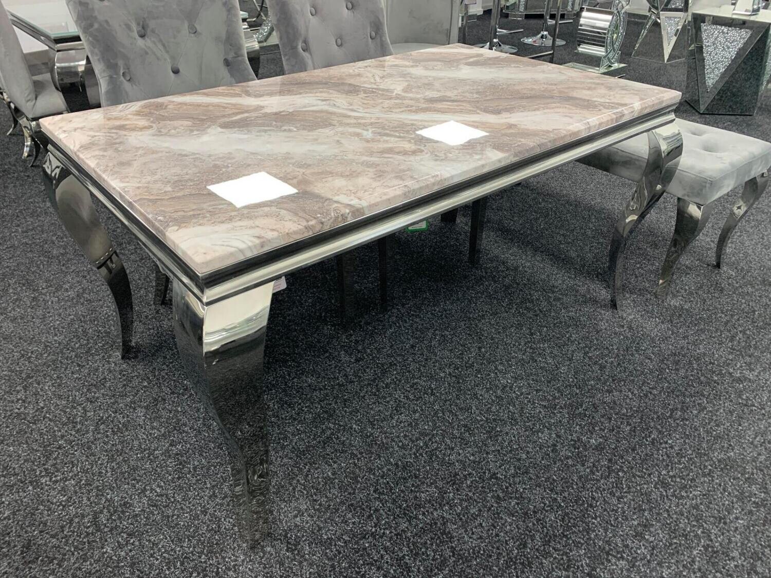 Laveda 200cm Sand Marble Dining Table