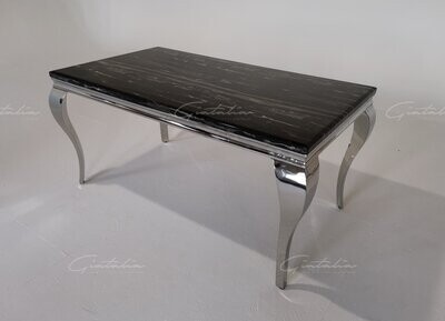 Laveda 140cm Black Marble Dining Table