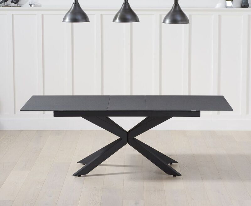 Britolli 180cm Extending Grey Stone Finish Dining Table