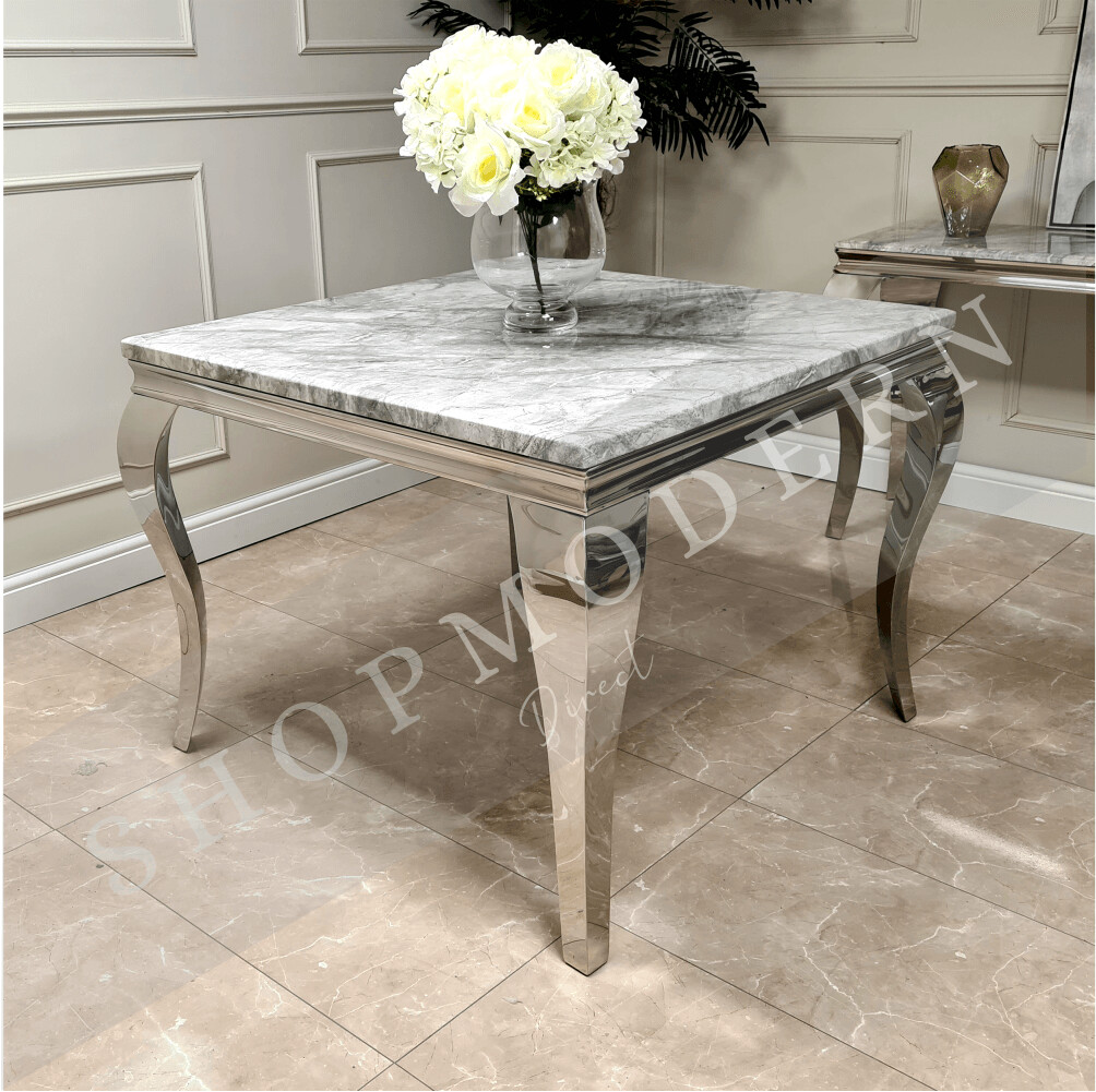 Laveda 100cm Grey Marble Dining Table