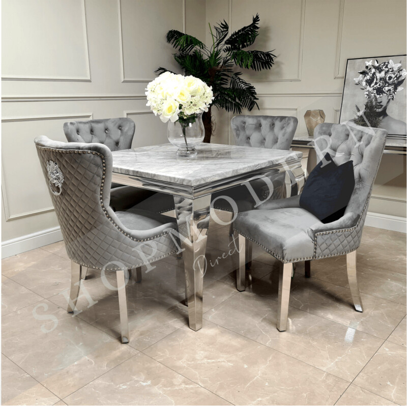 Laveda 100cm Light Grey Marble Dining Table + YOUR CHOICE CHAIRS Laveda 100cm Light Grey Marble Dining Table + YOUR CHOICE CHAIRS