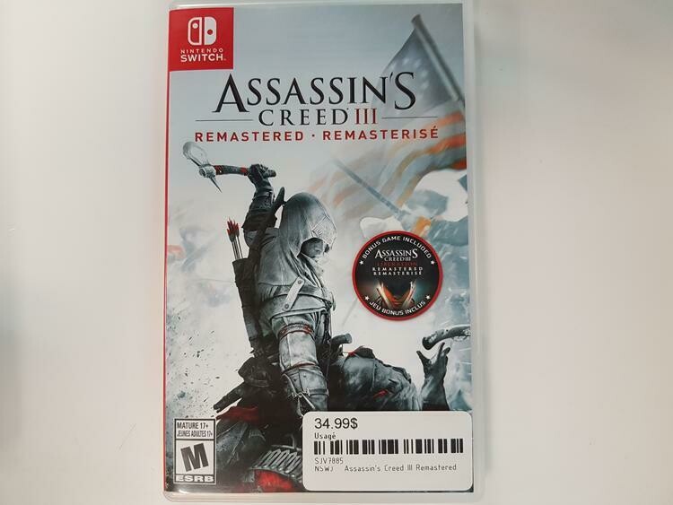 Assassin's Creed III Remastered (usagé)