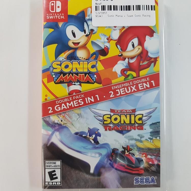 Sonic Mania + Team Sonic Racing (usagé)