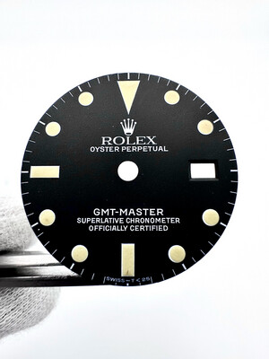 Genuine Creamy Patina Rolex Matte Tritium Dial GMT Master 1675 Cal 1575