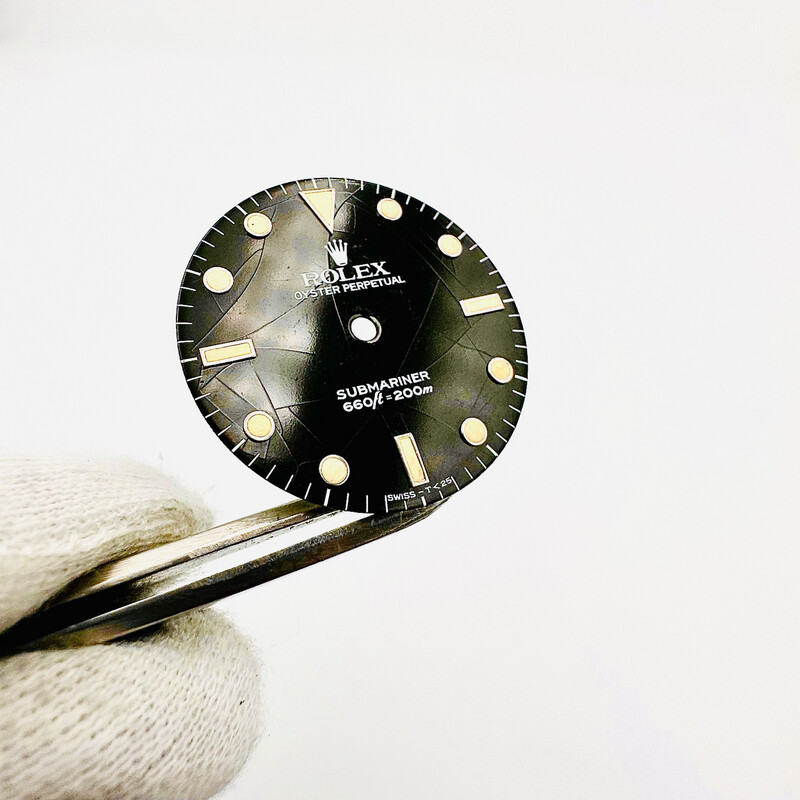 Auth. Creamy Patina Rolex Gloss Spider Tritium Dial Submariner 5513 Cal 1520 Sub DL25