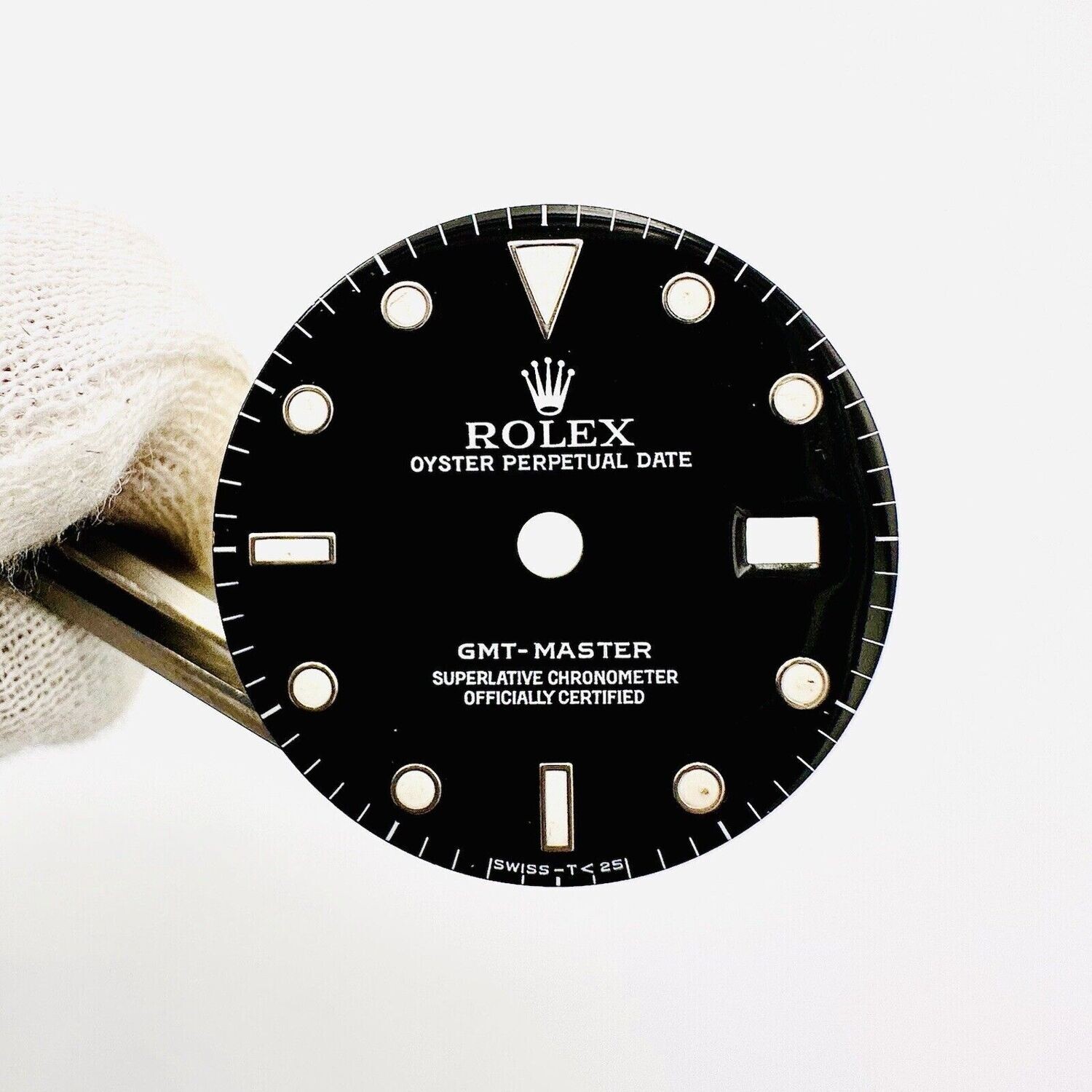 Auth Rolex Black Gloss Tritium Dial GMT Master 16750 Cal DL10