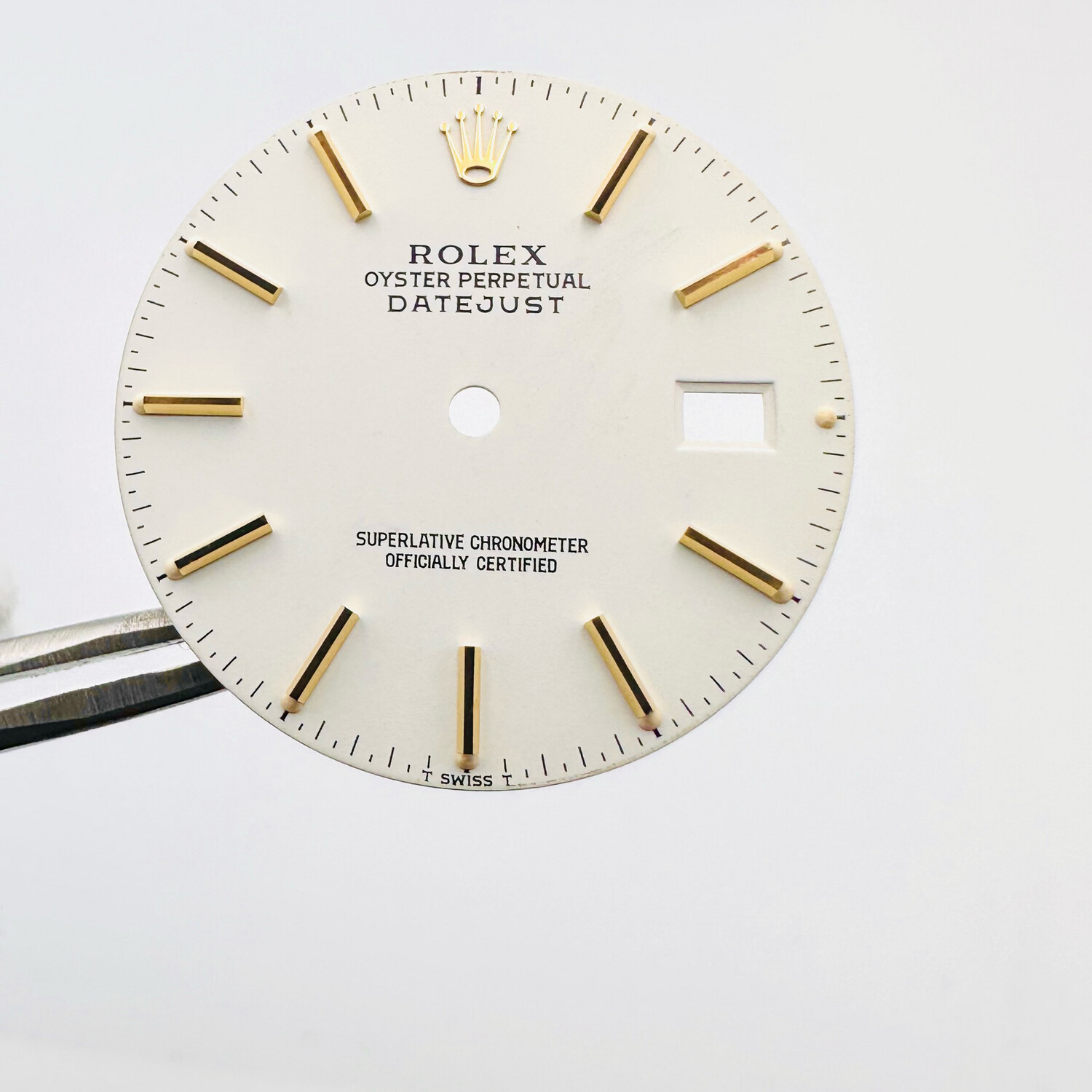 Auth Rolex White Two Tone Tritium Datejust Dial 16000 16030 16013 16018 16233 16238 Cal 3035 3135 #10004