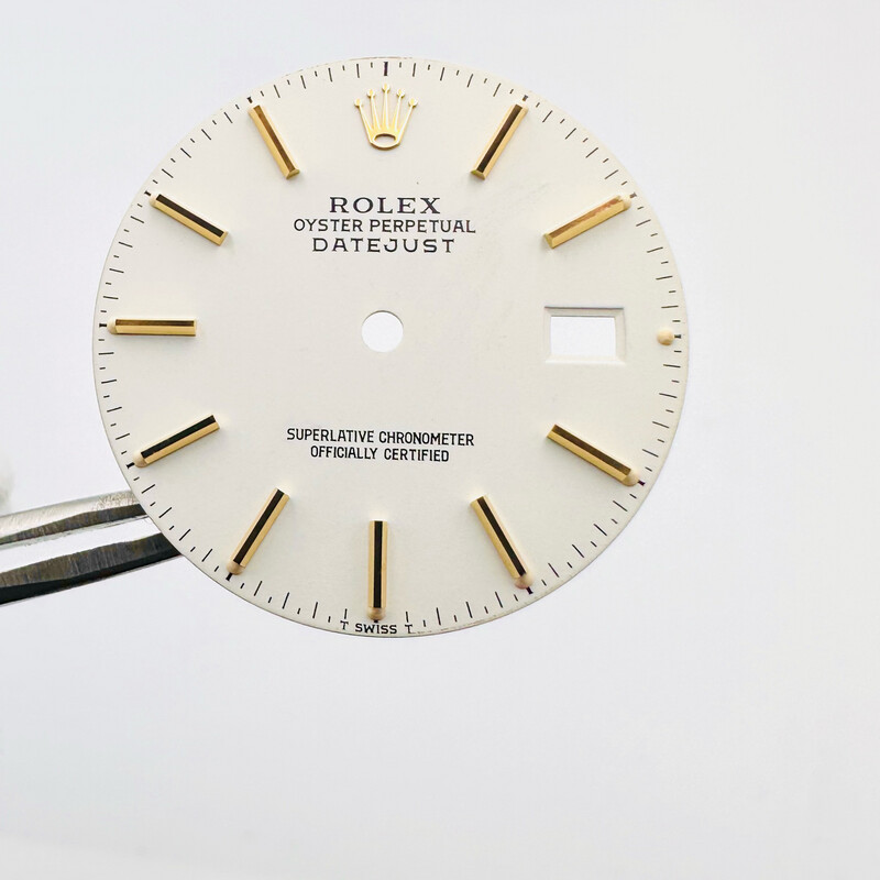 Auth Rolex White Two Tone Tritium Datejust Dial 16000 16030 16013 16018 16233 16238 Cal 3035 3135 #10004