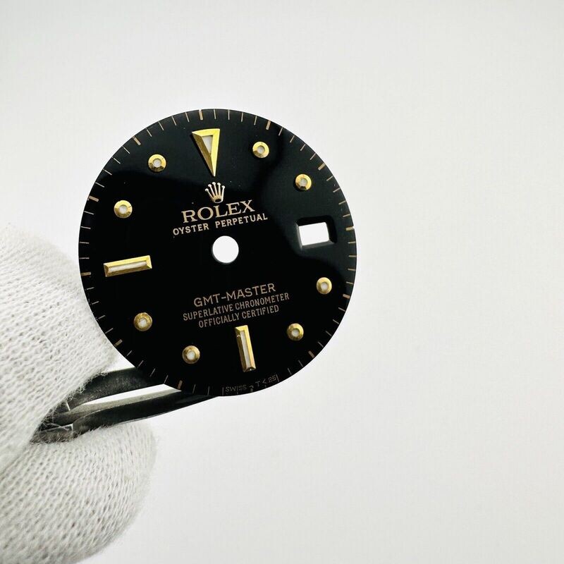 Genuine Rolex GMT 1675 Master Black Lumi Nipple Dial cal 1575 Service DL9