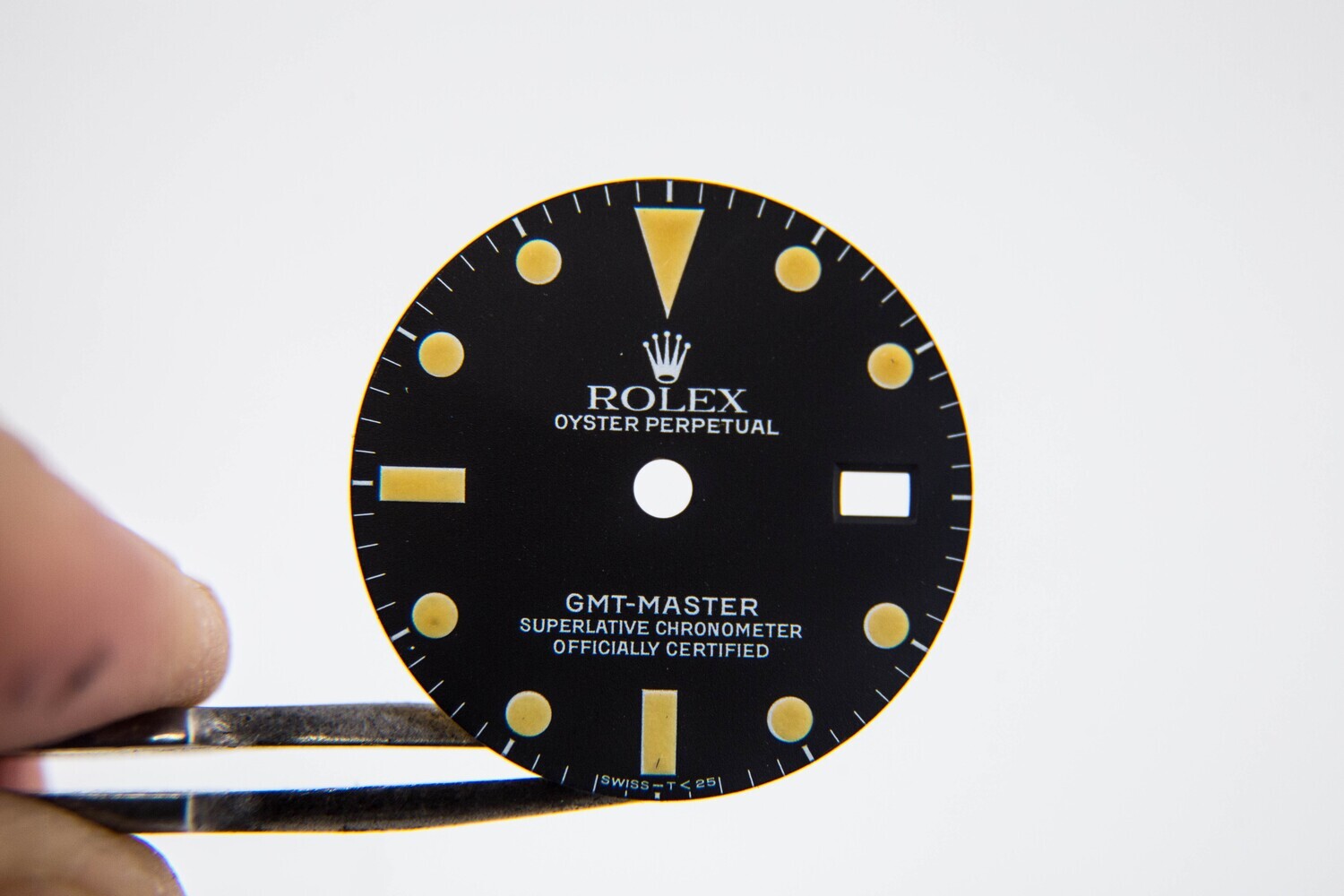 Genuine Creamy Patina Rolex Matte Tritium Dial GMT Master 1675 Cal 1575