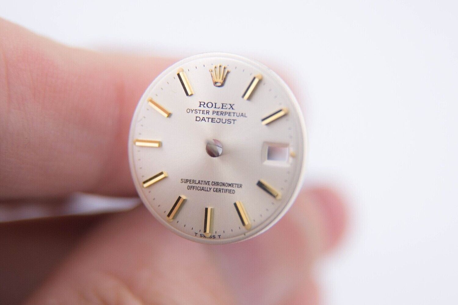 EXCELLENT Rolex Rhodium Two Tone Tritium Stick Dial 26mm Date Datejust 6916 6917 69173 69178 79173 79178 179173 179178