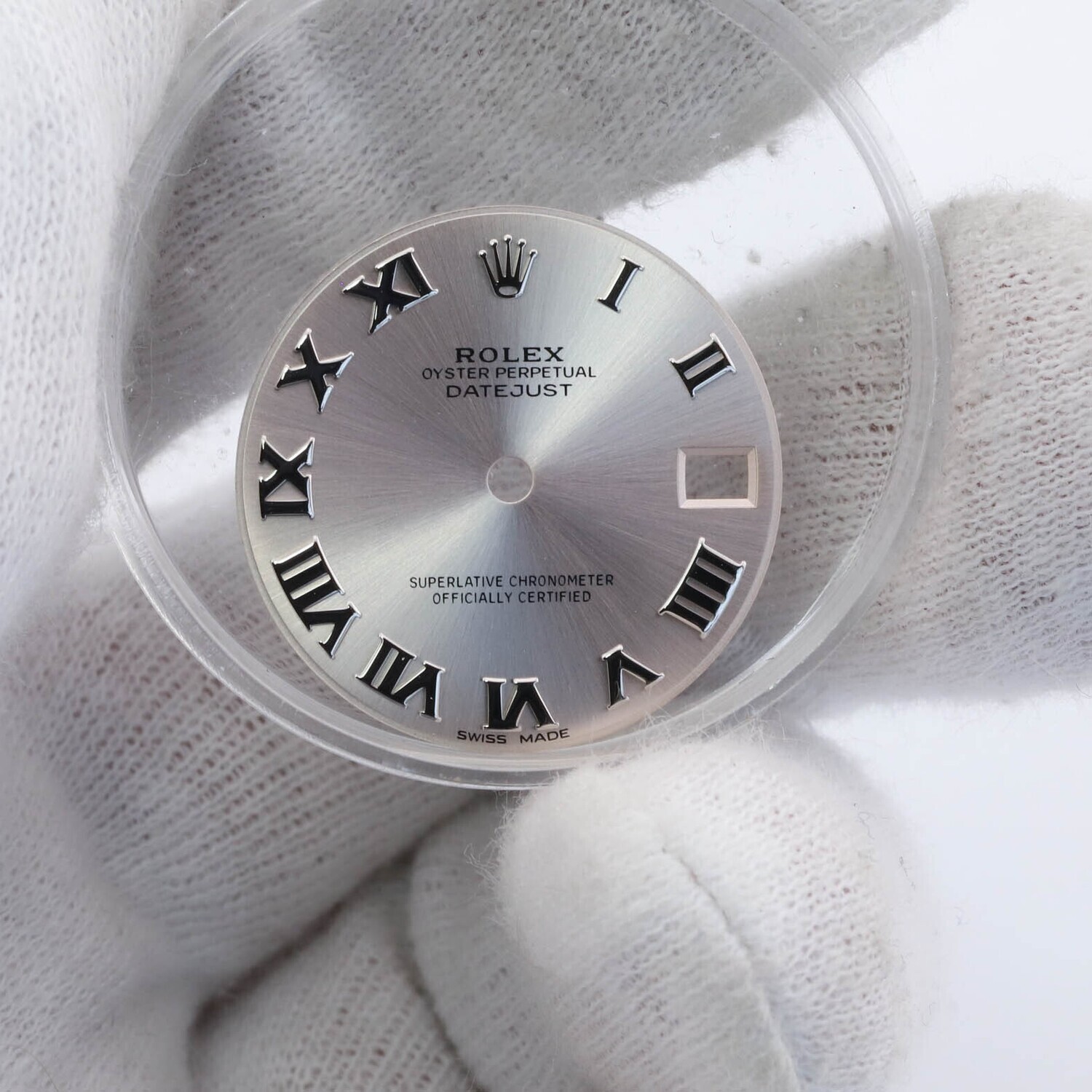EXCELLENT Rolex Silver Rhodium Roman Dial 31mm Mid Size Datejust 6827 68274 68240 68279 78240 78274 78279 178274 DL134