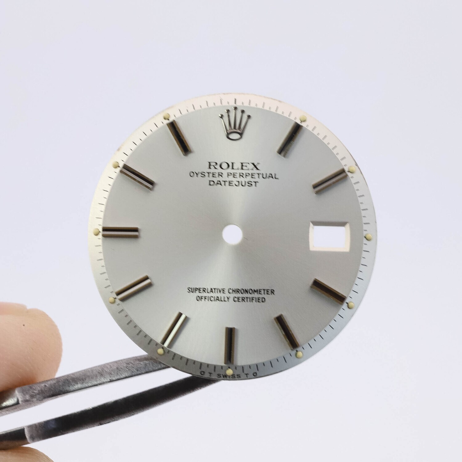 Rolex Silver Patina SIGMA Tritium Dial 36mm Datejust 1601 1603 Cal 1560 1570 DL108