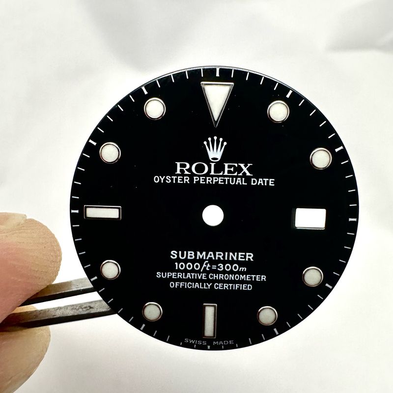 Excellent Rolex Gloss Luminova Dial Submariner 16800 168000 16610 Sub DL27