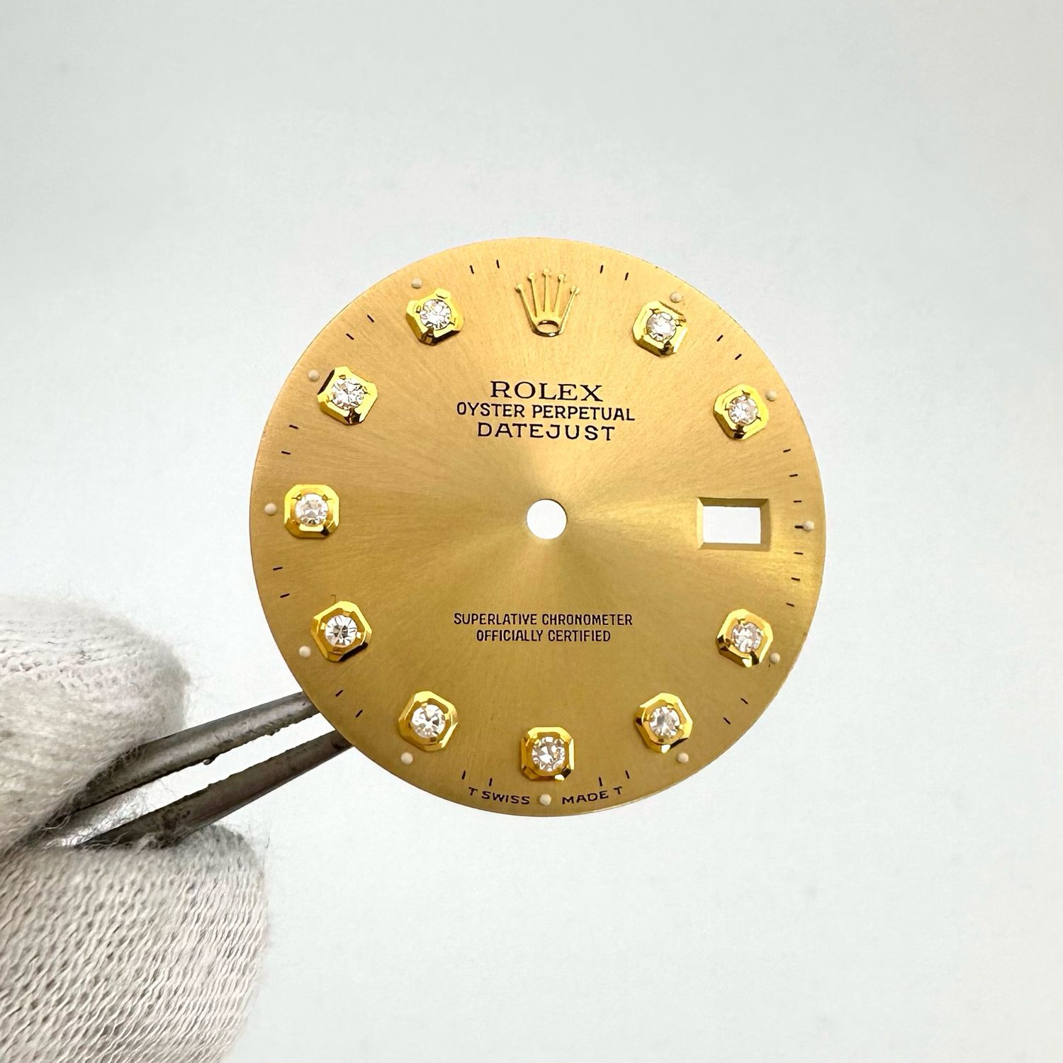 Auth Rolex Two Tone Gold Champagne Datejust Dial With Custom Diamond Markers 16000 16030 16013 16018 16233 16238 Cal 3035 3135 #20072