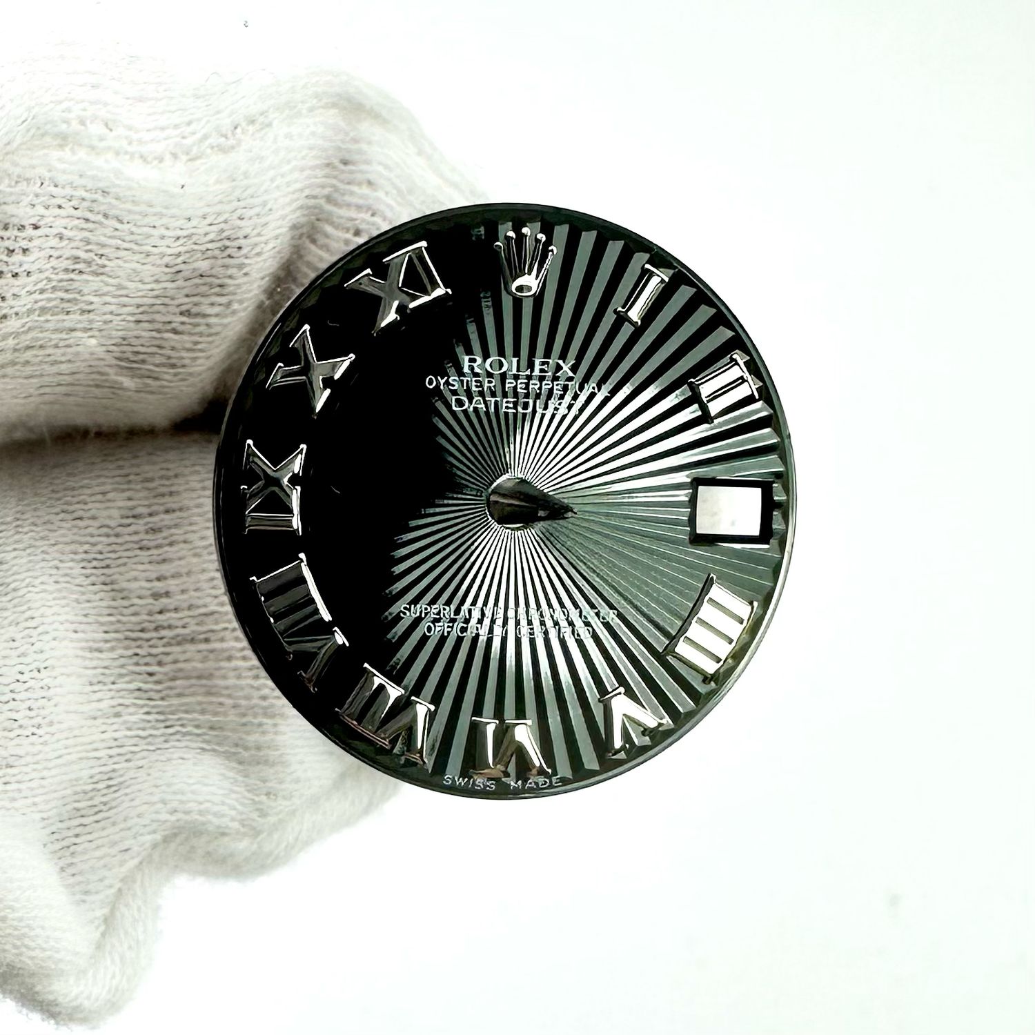 Factory Rolex Black Sunburst Roman Dial 31mm Mid Size Datejust 6827 68273 68240 68278 78240 78273 78278 DL324