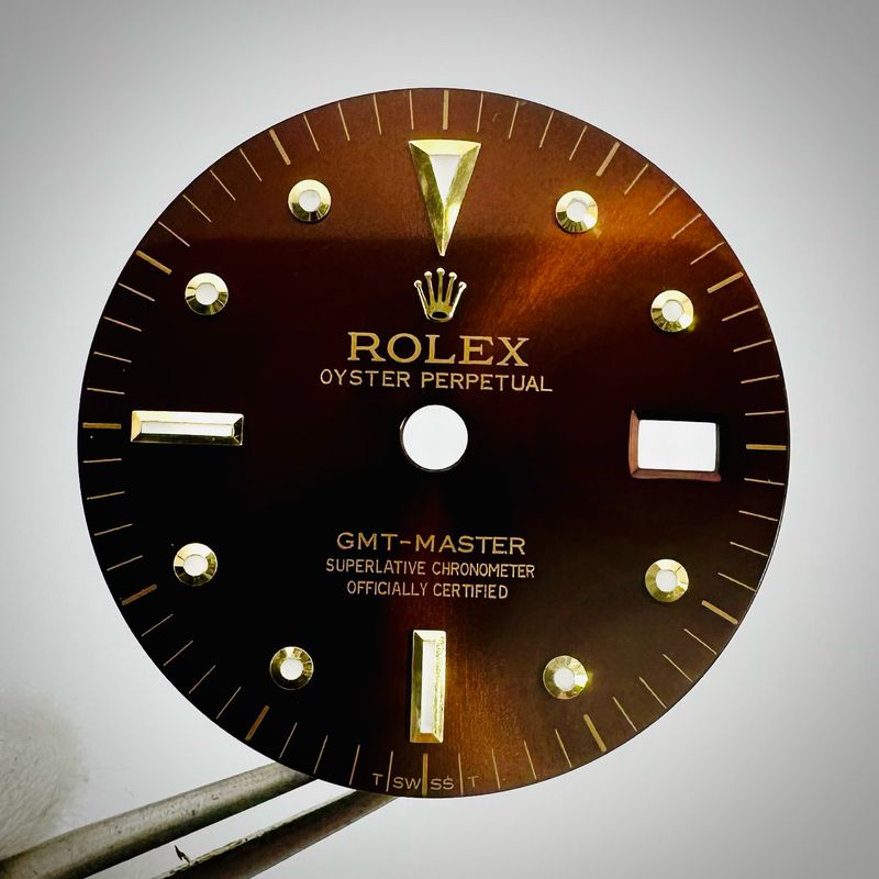 EXCELLENT Original Rolex GMT Master Root Beer Tritium Nipple Dial 1675 DL40