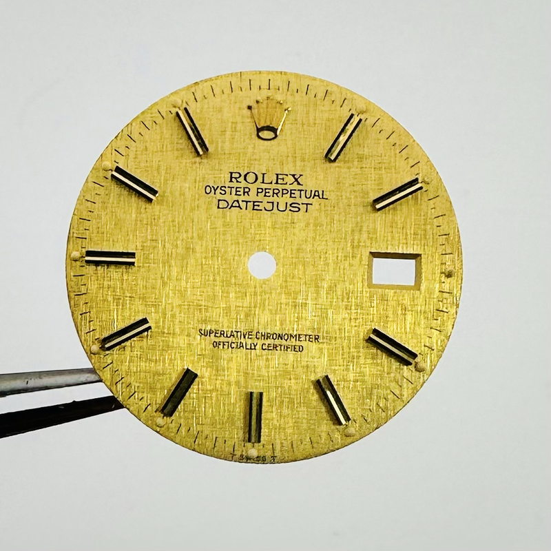 EXCELLENT Rolex Gold Two Tone Tritium Linen Dial 36mm Datejust 16013 16018 16233 16238 3035 DL314