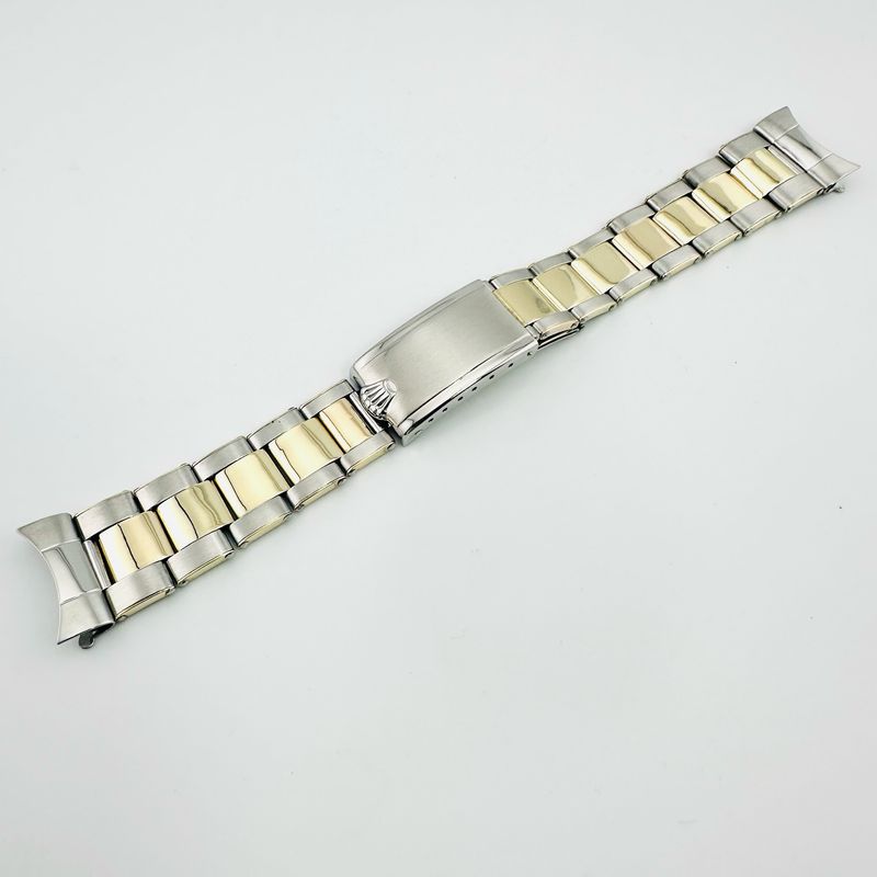 20MM 14k/SS Rolex 7206 Two Tone Rivet Oyster 58 End Pieces 40MM Sport Model 1969 #DL334