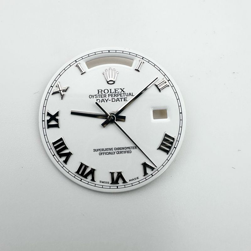 Factory Rolex White Roman Dial &amp; Hands 118239 18239 18039 Cal 3155 3156 3055