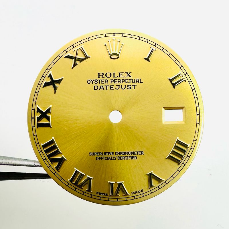 Auth Rolex Two Tone Gold Champagne Roman Datejust Dial 16000 16030 16013 16018 16233 16238 Cal 3035 3135 #DL318