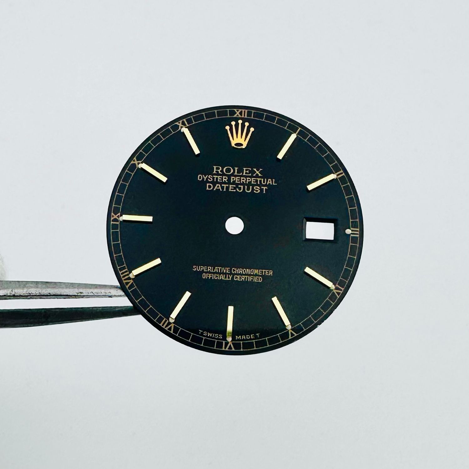 Factory Rolex Two Tone Black Gloss Tritium Dial Datejust 16000 16030 16013 16018 16233 16238 Cal 3035 3135 #M017