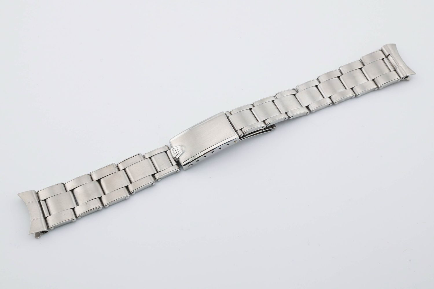 Rare 17mm Rolex SS CI Rivet Oyster 51 end pieces 11 links -