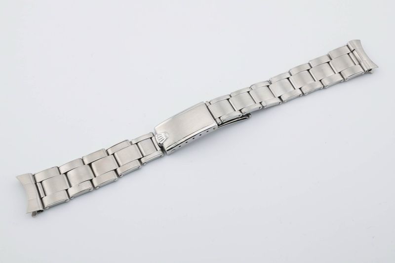 Rare 17mm Rolex SS CI Rivet Oyster 51 end pieces 11 links -