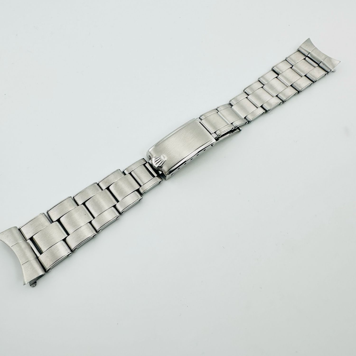 19mm Rolex SS 7205 Rivet Oyster 57 end pieces 12 links Band Bracelet #J003