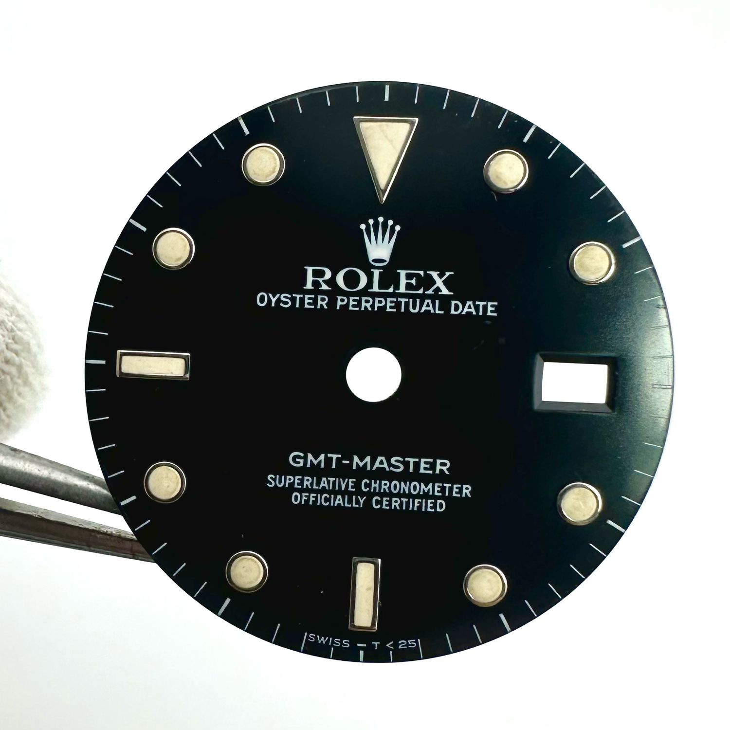 Auth Rolex Tritium Patina Black Gloss Dial GMT Master 16750 Cal 3075 DL33