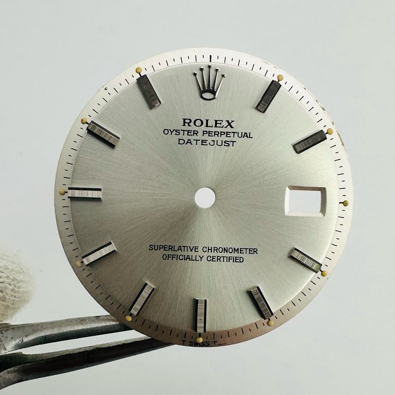 Rolex Silver - Rhodium “Wideboy” Stick Dial 36mm Datejust 1601 1603 1600 1530 #DL331-2