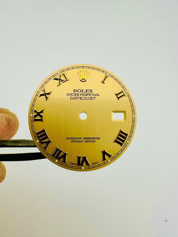 Auth Rolex Two Tone Gold Champagne Roman Datejust Dial 16000 16030 16013 16018 16233 16238 Cal 3035 3135 #1882d