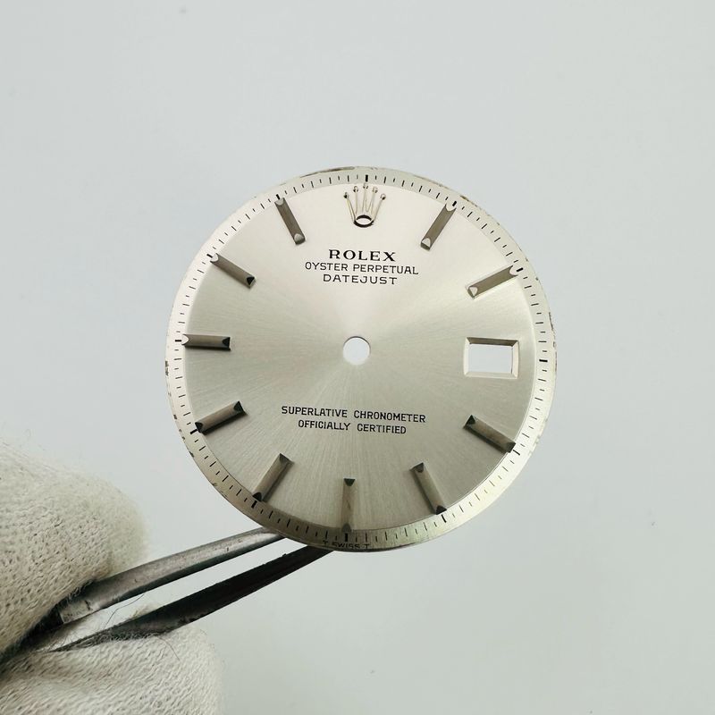 Factory Rolex Silver Tritium Dial Datejust 1600 1601 1603 Cal 1570 #D321