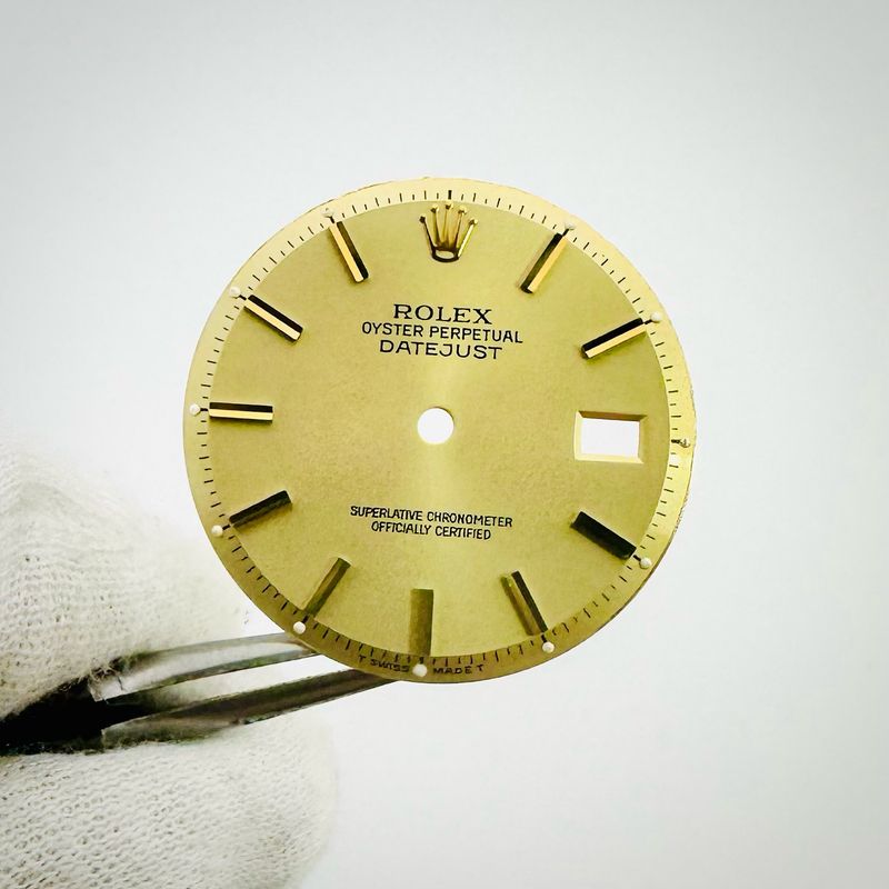 EXCELLENT Rolex Gold Two Tone Tritium Stick Dial 36mm Datejust 1601 1603 1600 1530 DL325