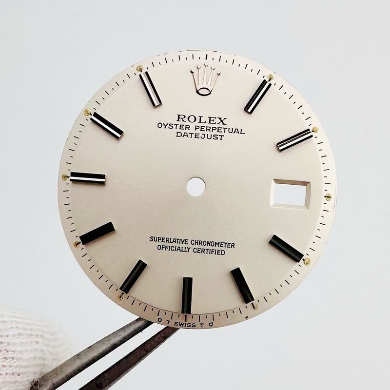 Factory Rolex Silver Tritium Sigma Dial Datejust 1600 1601 1603 Cal 1570 OC005