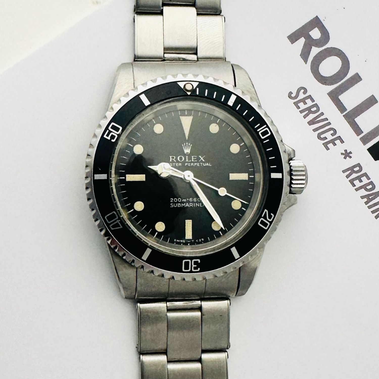 STUNNING Mens Circa 1967 40mm MK1 "Meters First" Submariner Ref# 5513 1.6M serial Circa 1967