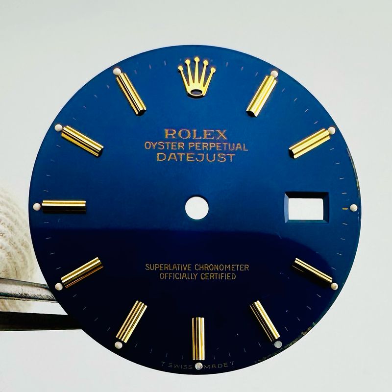 EXC Rolex Silver Two Tone Tritium Blue Dial 36mm Datejust 16013 116018 16233 16238 #1312