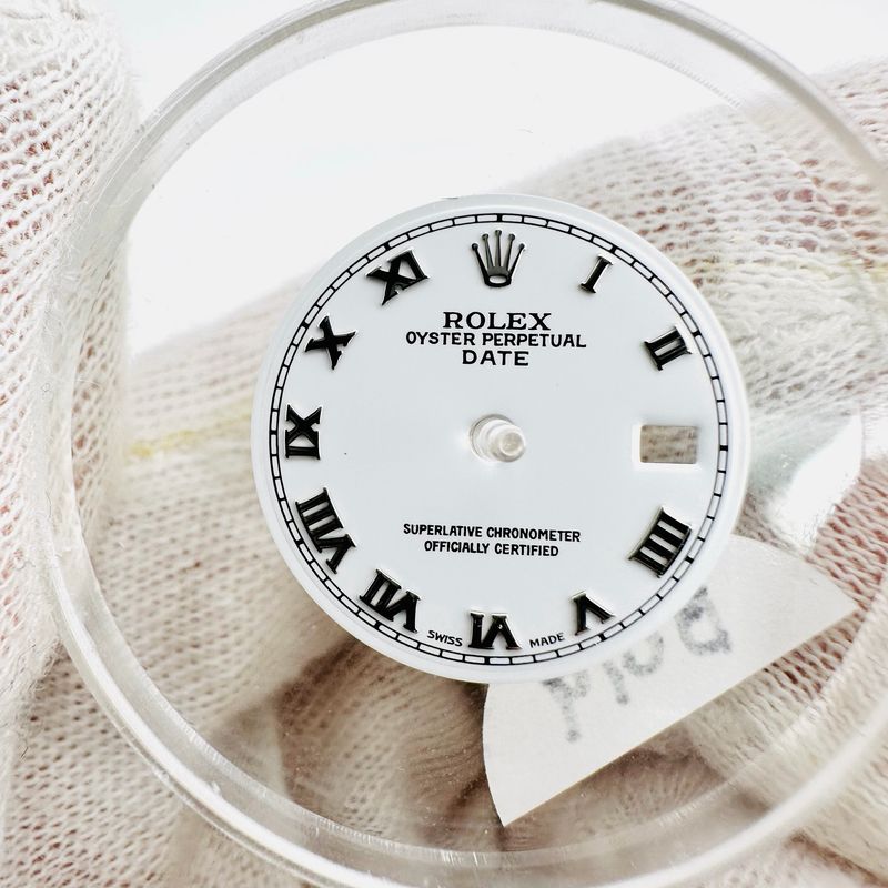 Excellent Rolex Gloss White Roman Dial 26mm Date Datejust 6916 6917 69160 69174 69179 79174 79160 79179 179174 179179 SEP213