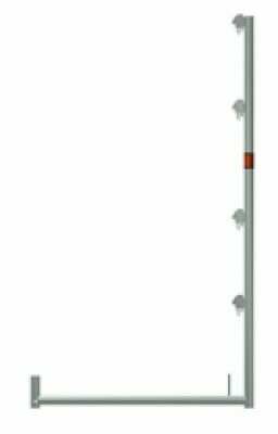MJ - Geländerstütze für Dachfang 0,73 m - Layher kompatibel