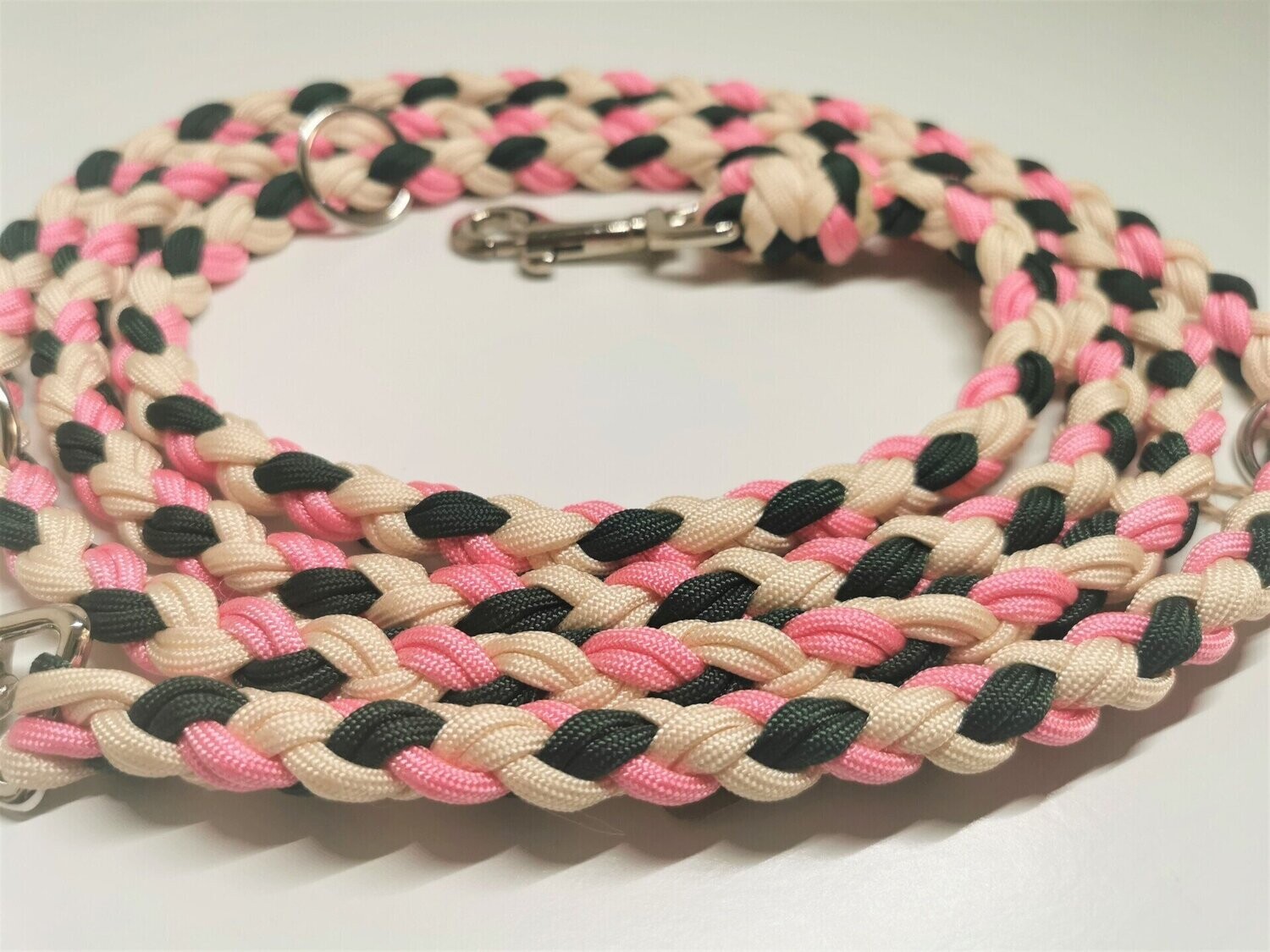Leine Lukas Dark Green/Cream/Rosa Pink