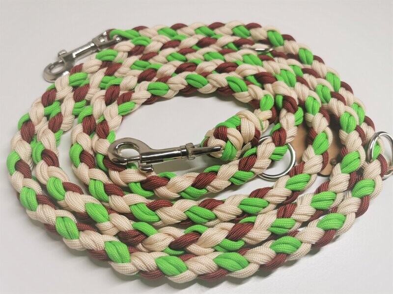 Leine Lukas Cream/Neon Green/Crimson