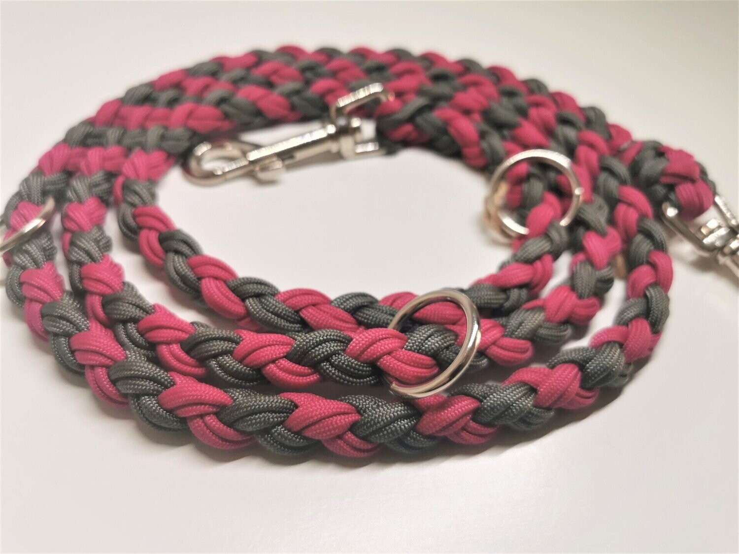 Leine Lukas Grey Dark/Fuchsia